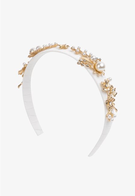 Embellished Metallic Headband