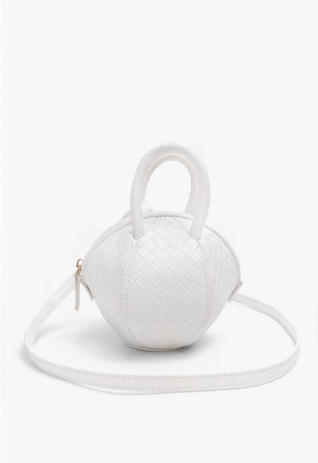 Round Ball Metallic Crossbody Bag