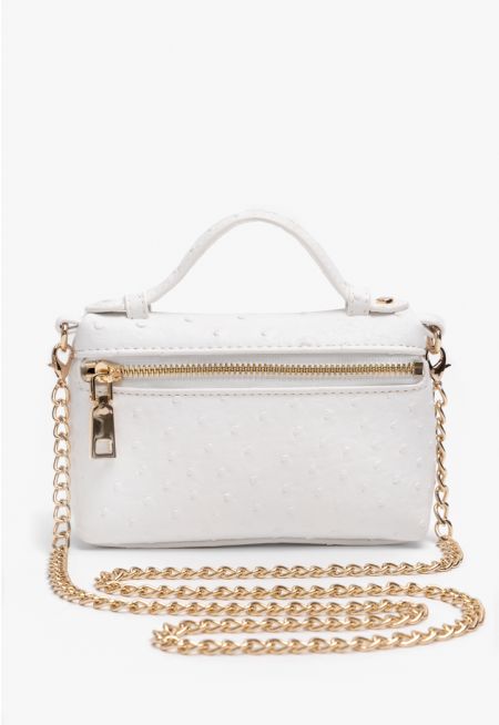 Textured PU Leather Crossbody Bag