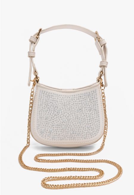 Crystal Embellished Shoulder Bag