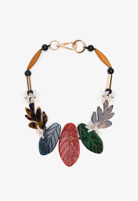 Multicolored Leaves Necklace