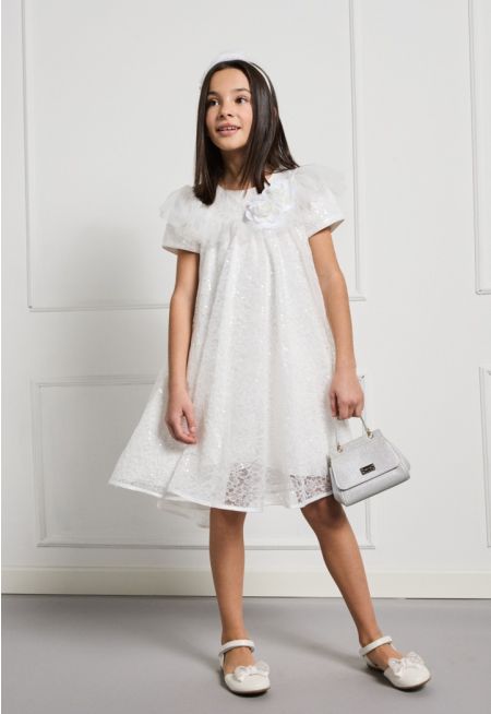 Sequined Lace Dress