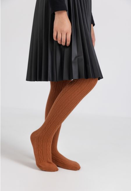 Solid Textured Tights