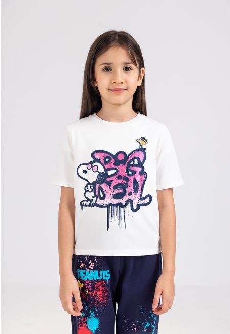 Peanuts Embellished Printed T Shirt