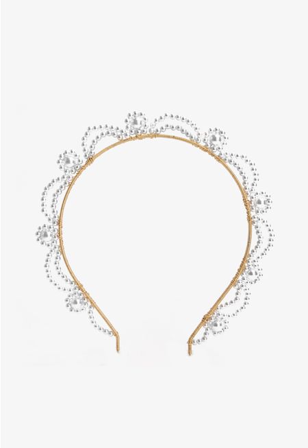 Sleek Faux Pearls Headband