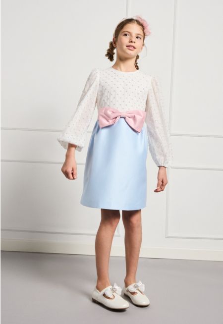 Beaded Bow Waist Dress