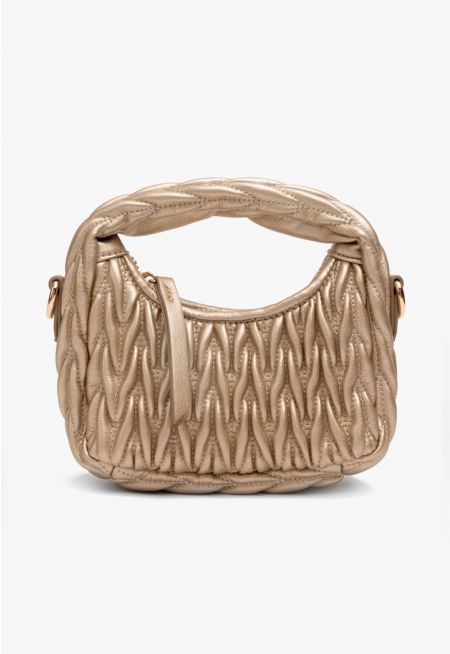 Metallic Embossed Handbag