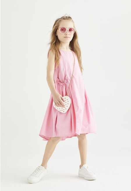 Side Pockets Sleeveless Dress