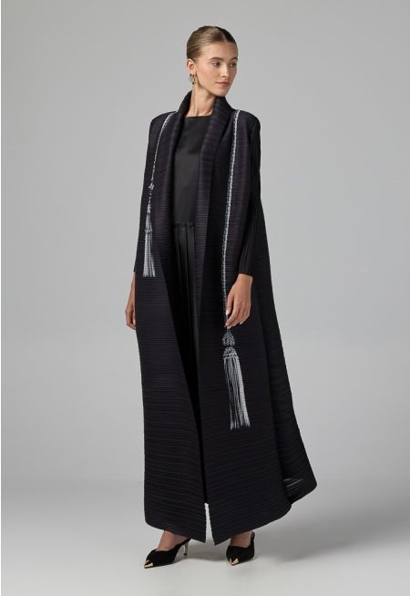 Long Sleeve Printed Maxi Abaya