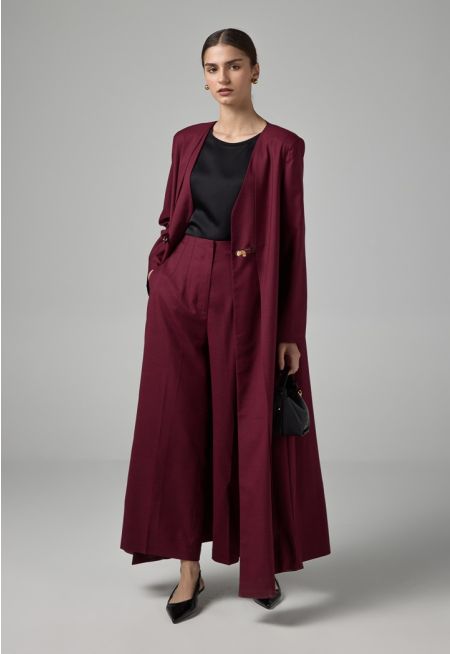 Basic Straight Wide Leg Trousers