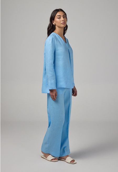 Linen Wide Leg Trousers
