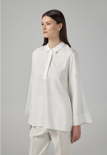 Half Buttons Basic Shirt 