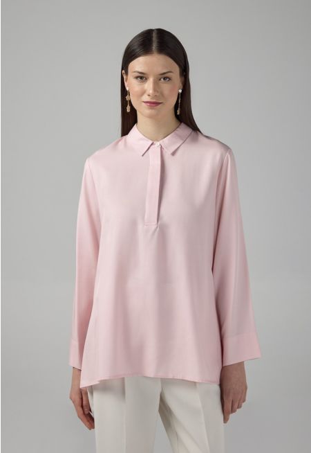 Half Buttons Basic Shirt 