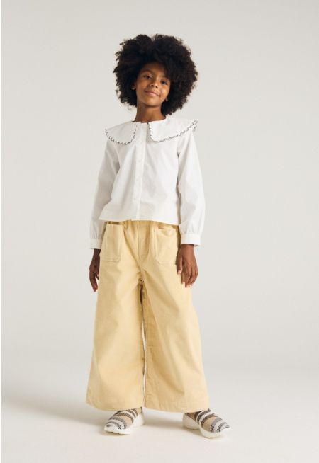 Solid Ribbed Pants