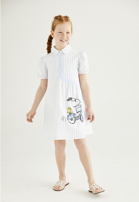 Peanuts Striped Shirt Dress 