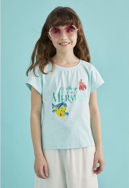 Little Mermaid Printed T Shirt