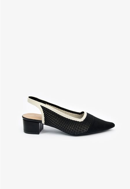 Classic Sling Back Chunky Pumps