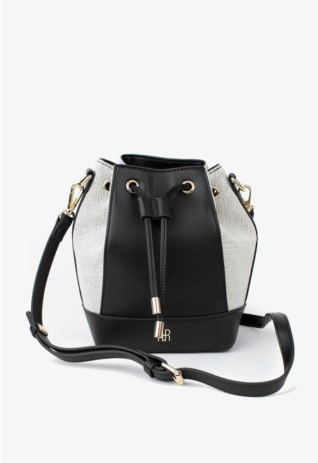 Drawstring Bucket Crossbody Bag