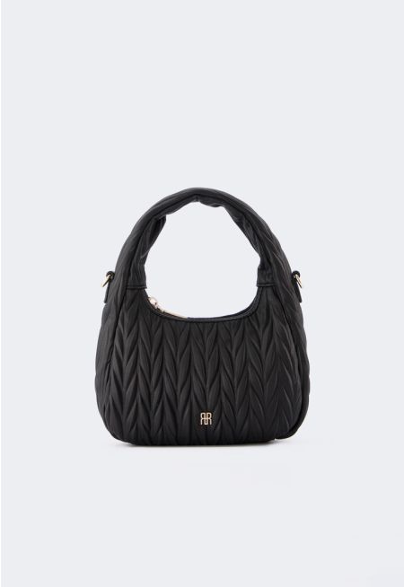 Solid Textured Handbag