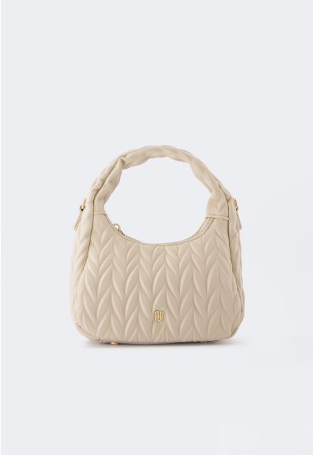 Solid Textured Handbag