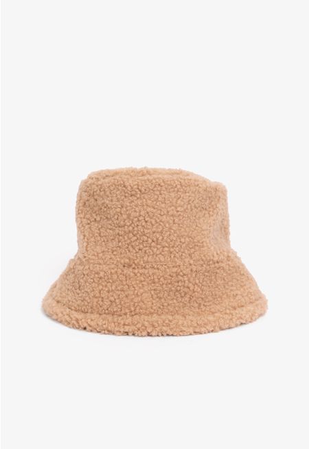 Reversible Faux Shearling Bucket Hat