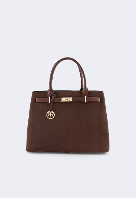 Suede Tote Bag