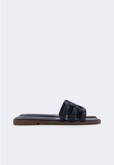 PU Leather Monogram Flats
