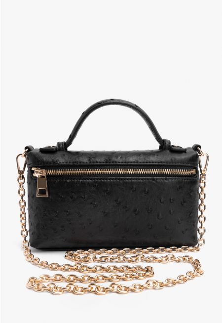 Textured PU Leather Shoulder Bag