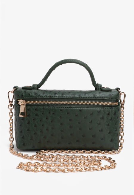 Textured PU Leather Shoulder Bag