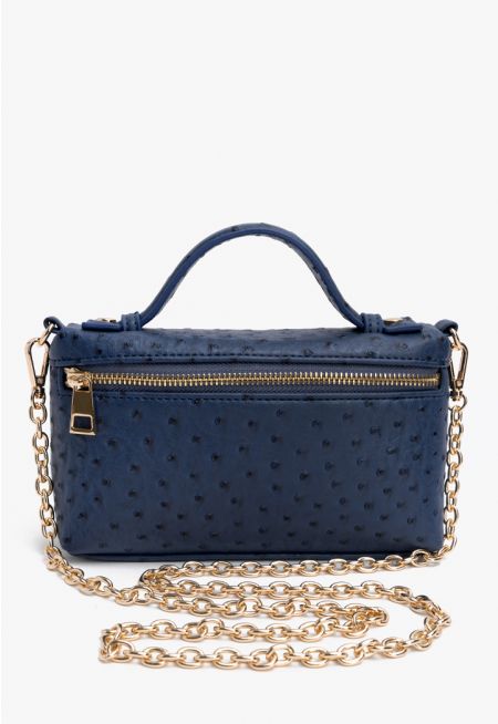 Textured PU Leather Shoulder Bag