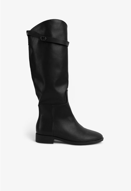 Solid Below Knee Winter Boots