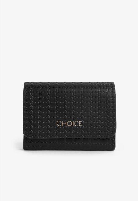 Textured Monogram Wallet