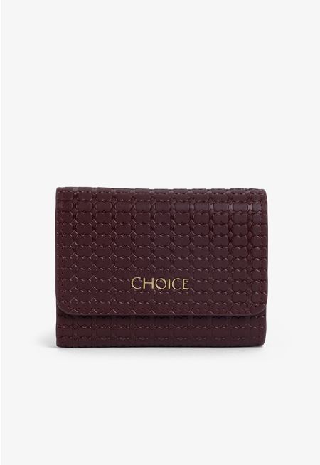 Textured Monogram Wallet