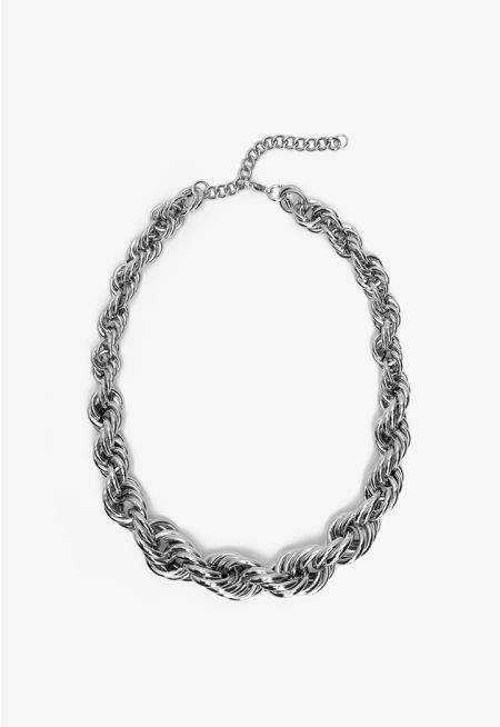 Twisted Silver Necklace