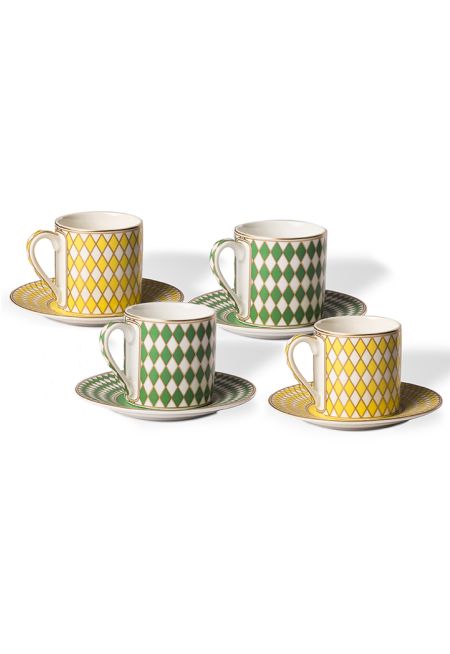 Chess Espresso Cups Set (4 Pcs)