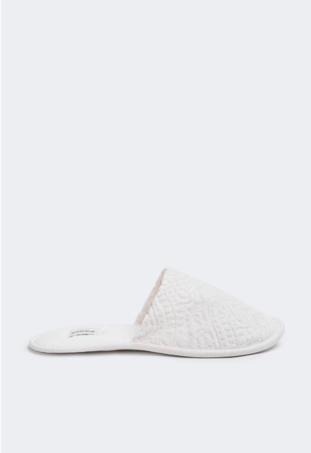 VELOUR JACQUARD SLIPPER