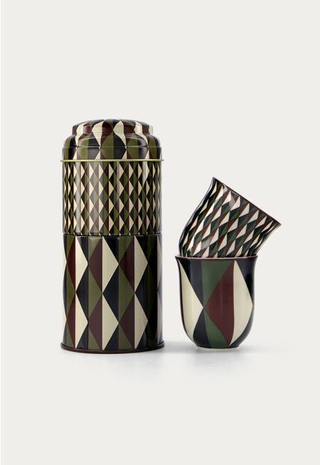 Bone China Tin Box With Espresso Cup 90 ml (2 Pcs)
