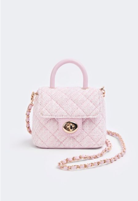 Mini Tweed Quilted Handbag