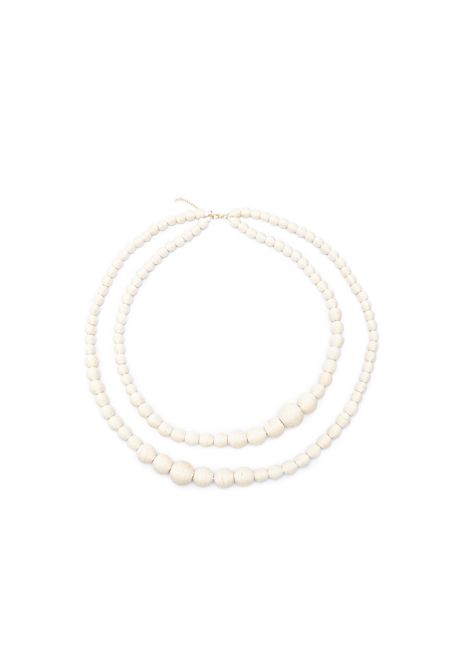 Double Layer Thread Beads  Sautoir Fashion Necklace -Sale