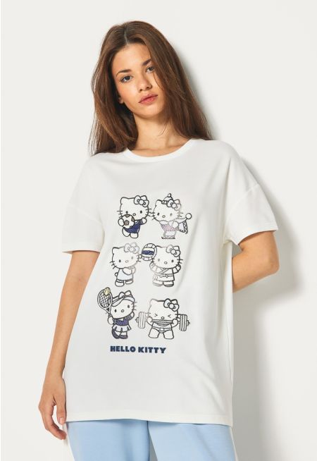 Hello Kitty Embossed T Shirt