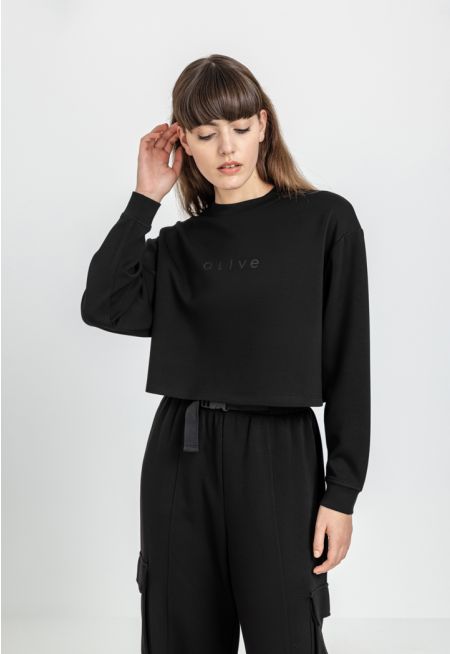Drop Shoulder Oversized Crop Top