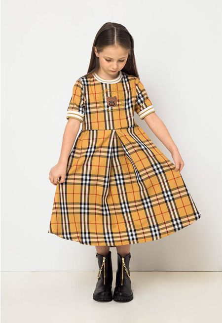Classic Bear Checkered Dress