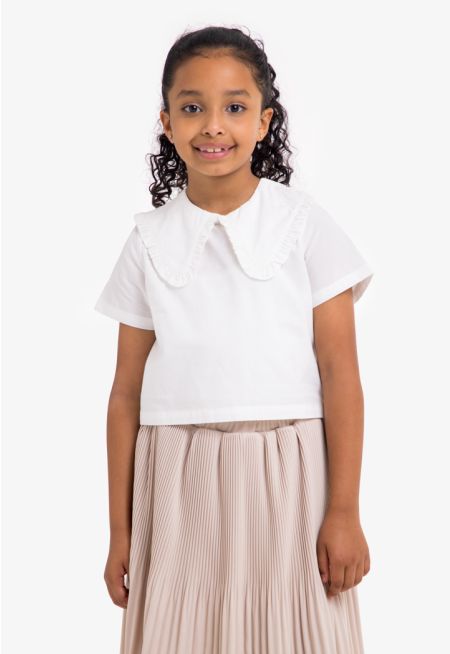 Solid Sailor Collar Top