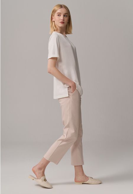 Solid Straight Fit Trouser