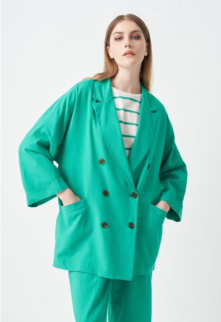 Double Breasted Midi Jacket