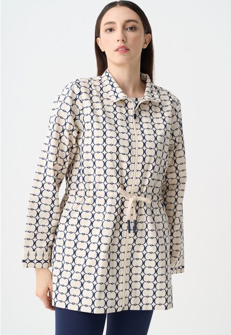 Printed Monogram Midi Jacket