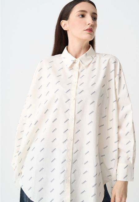 Monogram Pattern Long Sleeves Shirt