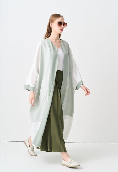 Loose Fit Color Block Abaya