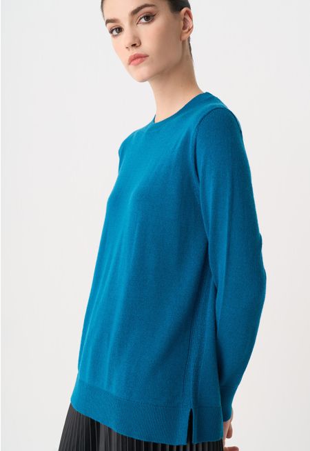 Long Sleeve Knitted Basic Blouse