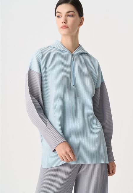 Contrast Drop Shoulder Hoodie